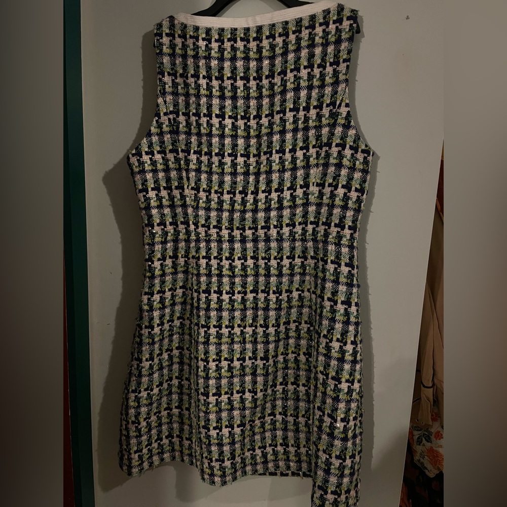 Kate Spade Pop Tweed Green Dress- US 16 - Picture 3 of 10